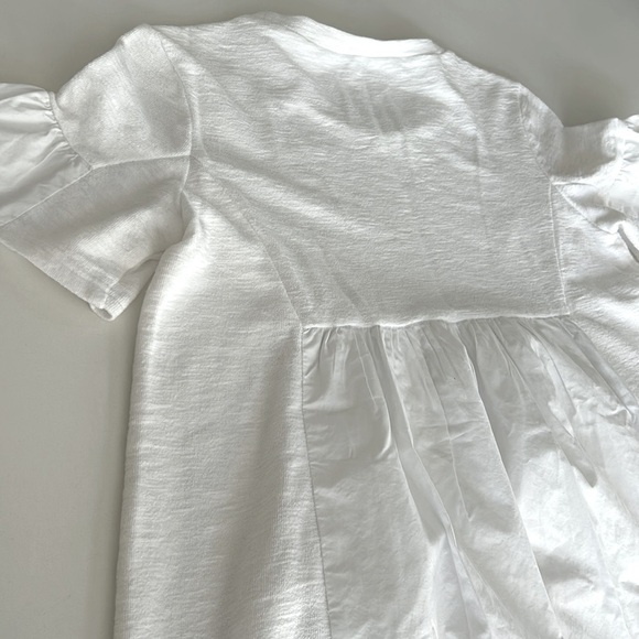 English Factory Mini Dress Cotton Terry In White size Medium - Picture 9 of 10
